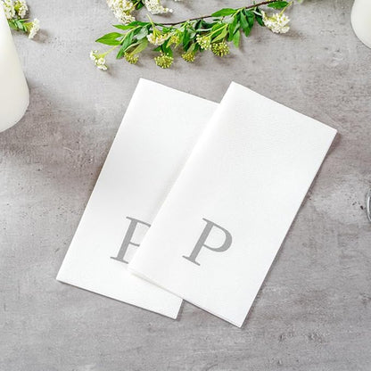 Luxenap 15.8 X 7.9 Inch Linen-Feel Guest Towels, 2000 Lettered Hand Towels