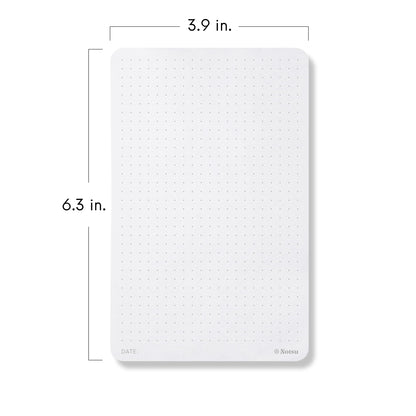 Notsu Dot Grid Small Desk Notepad 2 Pack | Minimalist Dotted Memo Note Pads with Premium Thick Paper, 3.9" x 6.3"