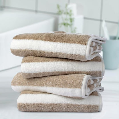 KinHwa Microfiber Hand Towels for Bathroom Soft and Absorbent Face Towels Brown
