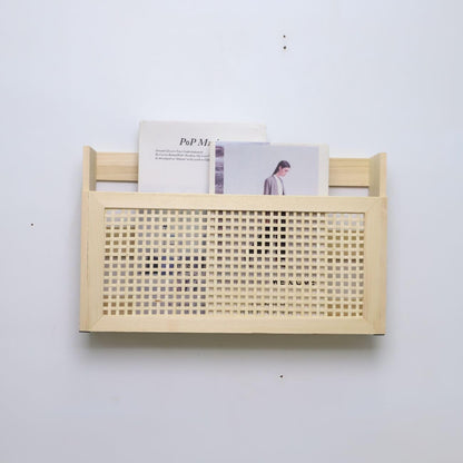 YRLSOTGE Wooden Magazine Rack Wall-Mounted DIY Home Decor Magazine Holder Mail Sorter for Office Entryway Kids’ room and Living Room.