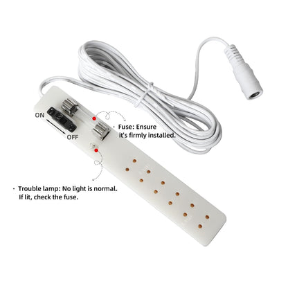 iLAND 1:12 Scale Accessories of Dollhouse Lighting Power Strip & Adapter, Mini Doll House Accessories for Miniature Lights in DIY Miniature House Kit (Mini Power Strip & Adapter)