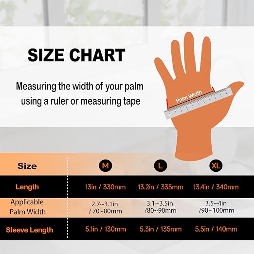Heavy-Duty Thick Black Rubber Cleaning Gloves, 2 Pairs, M | Reusable & waterproof black/orange dual layers. Non-slip design for dishwashing, kitchen cleaning, and auto care.