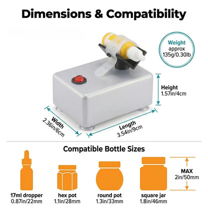 HUBEST Electric Paint Shaker for Model Hobby Kits & Miniatures - Professional Vortex Mixer for Dropper Bottles, Pots & Square Jars - Hands-Free Agitator for Airbrush Paints & Tattoo Inks (3200 RPM)