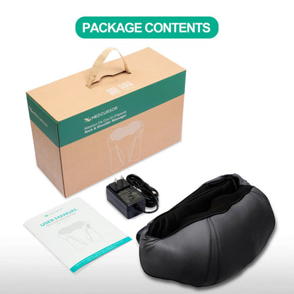 Medcursor Neck Massager, Portable Electric Neck and Back Massager with Heat, FSA or HSA Eligible Deep Tissue 3D Kneading Pillow for Muscle Pain Relief, Not Cordless, Ideal Father’s Day Gift