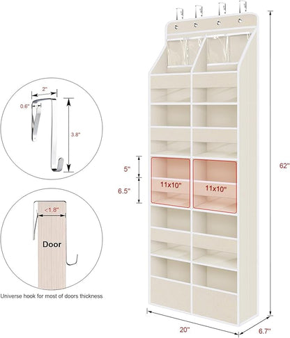 Univivi 6-Shelf Over Door Hanging Organizer Fabric Door Storage