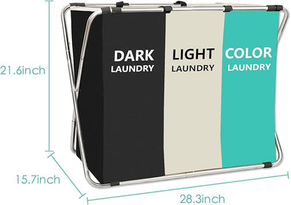 1-Pack Large Laundry Basket, Waterproof, Freestanding Laundry Hamper,
