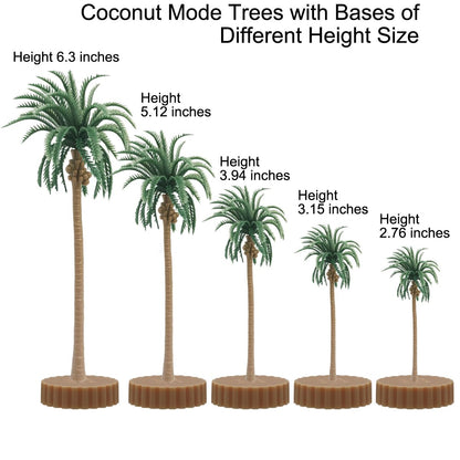 AmyBy Model Miniature Forest Plastic Toy Trees Bushes Rainforest Diorama Supplies Train Scenery Mini Coconut Palm Plant Crafts Weeping Willow 20