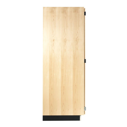 Diversified Spaces Classroom Flat Paper Storage Cabinet, 48"W x 30"D x 84"H, Maple Construction, 2 Adjustable Shelves (1 Fixed), 7 Drawers, Locking Double Doors, Chemical Resistant Finish, Made in USA