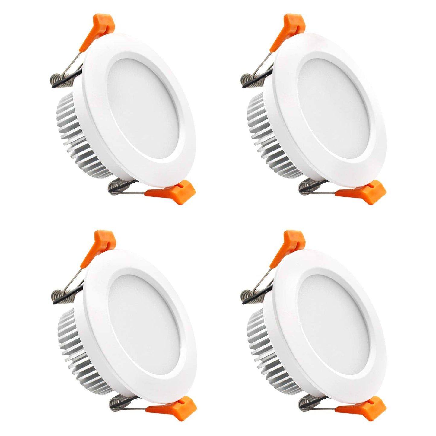 YGS-Tech Smart 3 Inch LED Recessed Lighting RGB WiFi Downlight, 5W Compatible with Alexa and Google Home, Dimmable RGB & CCT 2700-6500K Color Changing, 120V Ceiling Light with LED Driver (4 Pack)