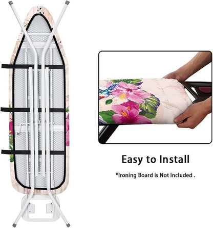 GLENLCWE Blue Hummingbird Hibiscus Music Note Ironing Board Cover Full Size