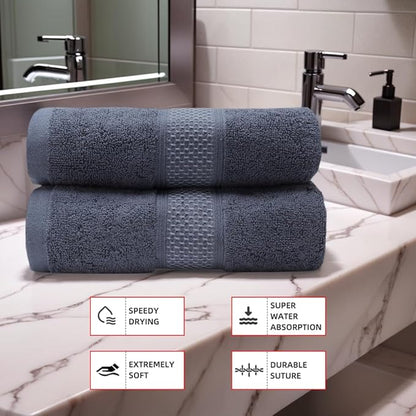 Fluffy Cotton Bath Towels Set650GSM, 2-Piece Set, Thickened and Enlarged