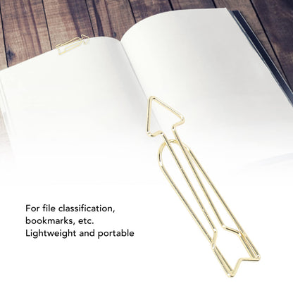 CYTGOUPER Small Gold Paper Clips 100 Pcs: Arrowhead Shaped Paper Clips with Clear Box,2in Decorative PaperClips Small for for Fun Office Supplies College Gifts Wedding Decoration