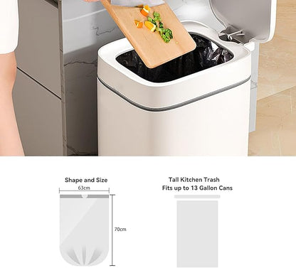 13 Gallon Trash Bags Drawstring, Garbage Bags, 1.99Mil Thickness
