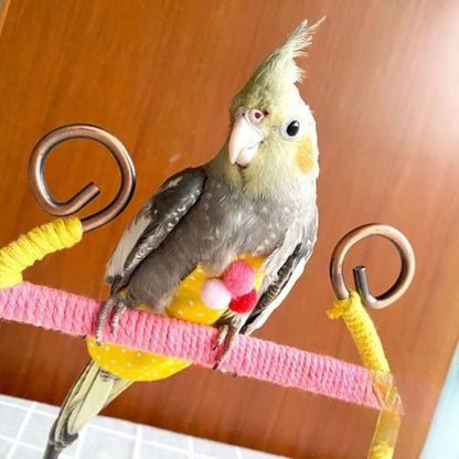 Bird Flight Suits Diapers, Parrot Flight Suits Diapers for Monk Parakeets, Cockatiels Flight Suits, Parrot Clothes, Bird Training Nappy Suit Liners Clothes (Yellow,Cockatiel)