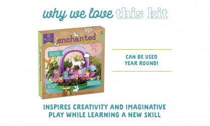 Craft-Tastic Enchanted Garden - DIY Nature Craft Kit - Outdoor and Indoor - Grow and Play - Comes with Unicorn, Seeds, and Garden Decorations - Ages 4+ with Help