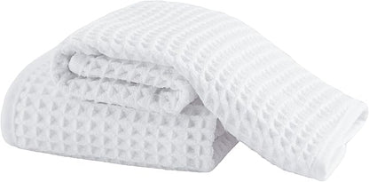 Microfiber Waffle Face Towels, 2 Pieces, Fast Drying, Lint Free 430 GSM