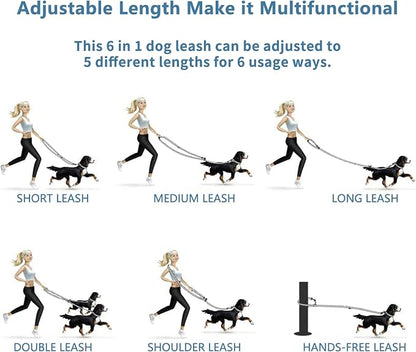 Soft Leather Dog Collar and Leash (6.6') Set - Stylish Rose Gold Heavy Duty Metal Buckle, 4 Adjustable Lengths Leash for Small Medium Large Dogs - Comfortable & Easy to Clean M(13.8"-19.7"), Gold Pink