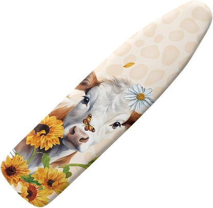 Sunflower Cow Ironing Board Cover and Pad Standard Full Size Iron Covers