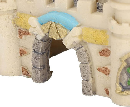 HERCHR Fish Tank Decorations, Castle Cave Hideouts & Resin Aquarium Decor Hiding Cave Ornament Fish Tank Accessories, Safe for Betta Fish