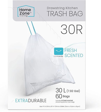Home Zone Living 8 Gallon Kitchen Trash Bags