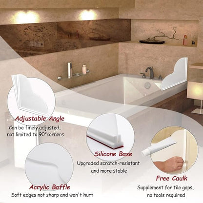 Shower Splash Guard Kit, Large Splash Guards