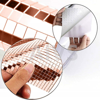 Self Adhesive Disco Tiles-4720PCS 5x5 mm Glass Mosaic Mirror Tiles for Crafts - Disco Ball Decor,DIY Cowboy Hat,Mirror Frame Border and Art Collage,Unique DIY Gift