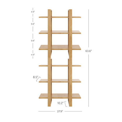 Nathan James Floating Wall Book Shelves, 3-Tier Display Shelf, Decorative Modular Shelf in Solid Wood for Bedroom, Nursery, Bathroom or Kitchen, Set of 2
