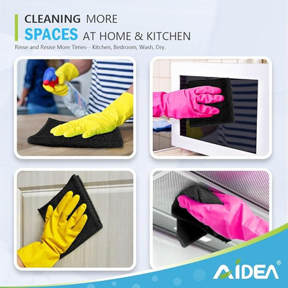 AIDEA Microfiber Cleaning Cloth-12PK, Soft Microfiber Towels