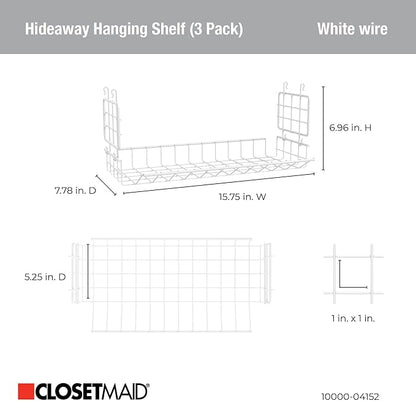 ClosetMaid Hideaway Behind-the-Hangers Hanging Wire Shelf