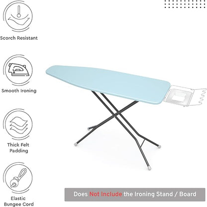 Encasa XO Ironing Board Cover and Pad 54"x15" - 4mm Felt Large Iron Board Cover