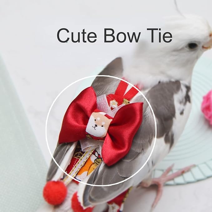 Bird Flight Suits Diapers, Parrot Flight Suits Diapers for Monk Parakeets, Cockatiels Flight Suits, Parrot Clothes, Bird Training Nappy Suit Liners Clothes (S, Orange)