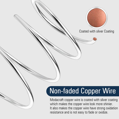 Modacraft 18 Gauge Silver Jewelry Wire & 4-in-1 Pliers Kit - 65FT Anti-Tarnish Craft Wire (1mm) for Wire Wrapping, DIY Jewelry, Christmas Ornaments & Holiday Decor