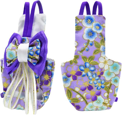 Bird Flight Suits Diapers, Parrot Flight Suits Diapers for Monk Parakeets, Cockatiels Flight Suits, Parrot Clothes, Bird Training Nappy Suit Liners Clothes (L, Purple-B)