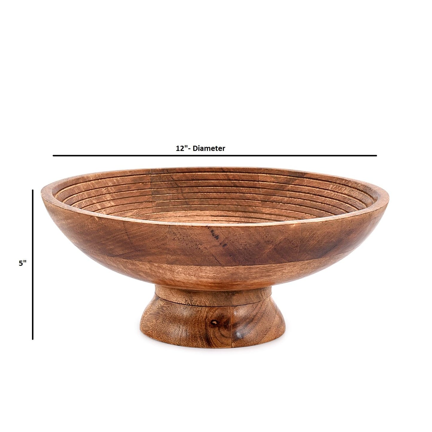 BHAVATU Decorative Bowls For Decor - Handcrafted Timeless Modern Decor - Elevate Your Space With A Unique Decorative Bowl (12" x 12" x 5")