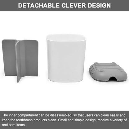 Toothbrush Holder for Bathroom, Plastic Detachable for Easy Cleaning