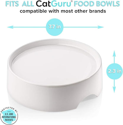 CatGuru Food Table for Cat Bowls, Elevated Feeding Station for Cat Food Bowl, Raised Stand for Pet Food and Water Bowls, Pet Feeder for Indoor Cats, Stress Free Stand for Pet Dishes (Marshnallow)