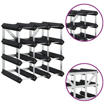 vidaXL Countertop Wine Rack, Wine Bottle Holder for 12 Bottles, Wine Storage, Wine Bottle Organizer for Living Room, Modern, Solid Pine Wood