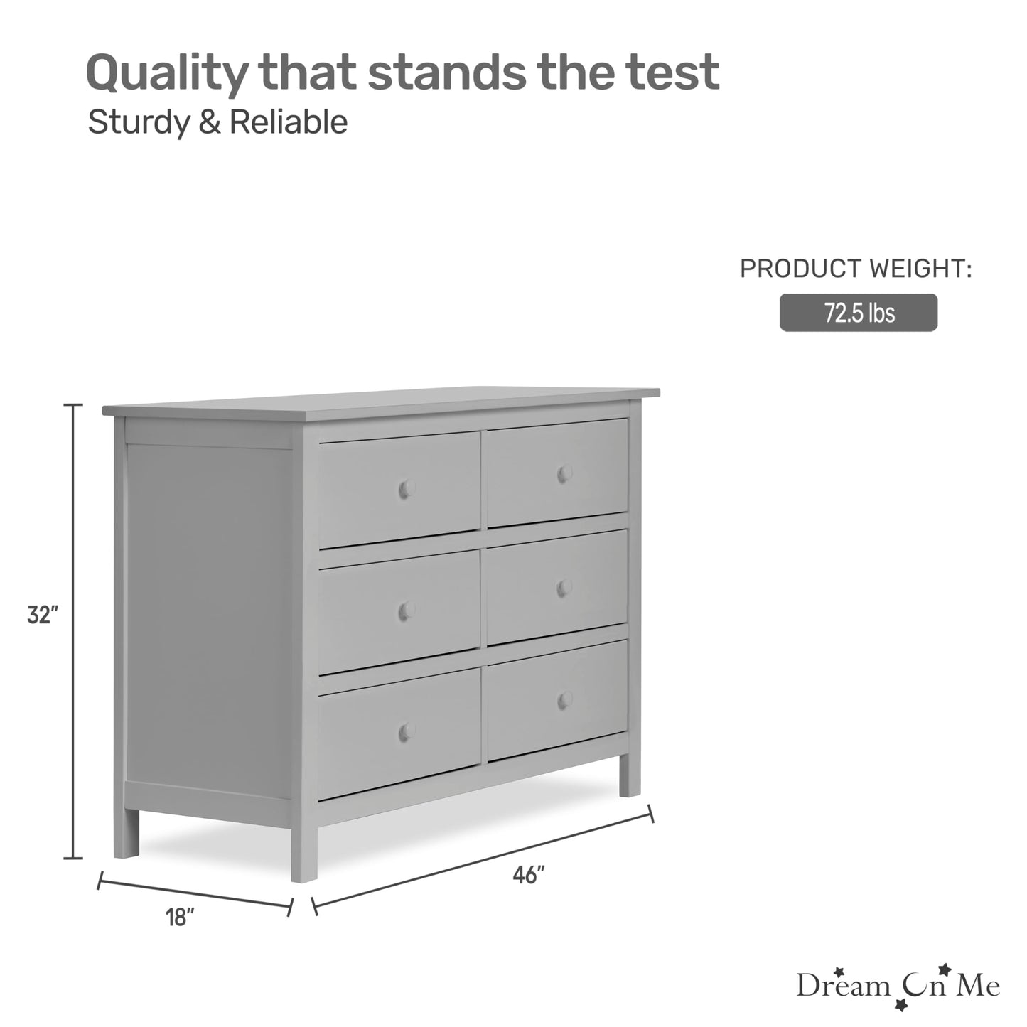 Dream On Me Cleo Double Dresser
