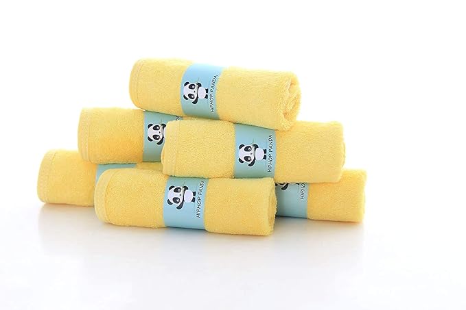 HIPHOP PANDA Baby Washcloths, Rayon Made from Bamboo