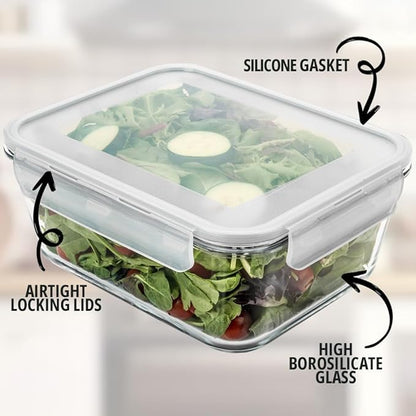 3300 ml/ 112 oz LARGE Glass Food Container