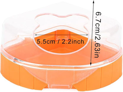Health Gear Corner Toilet for Hamster with Roof, Hamster Sand Bathroom with Scoop, Hamster Sandbox, Plastic Sand Bath Container, Corner Toilet Tray for Hamster Totoro Chinchilla
