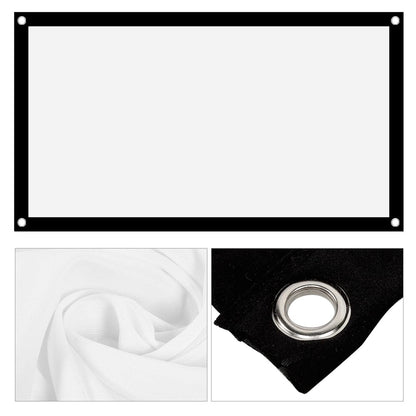 Projector Screen, 40Inch Portable Screen, Foldable Washable Non Crease Design, White Polyester, Front Back Projection Support, Movies Screen for Home Theater Outdoor Camping