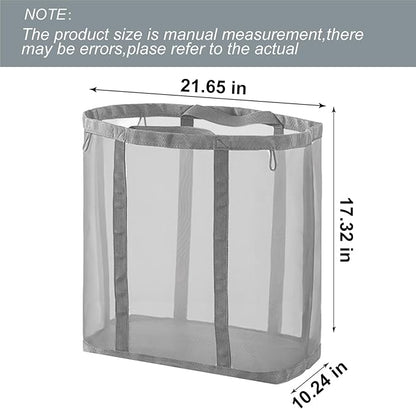 Mesh Bag with Handles, Collapsible Laundry Basket, Foldable Laundry Bag