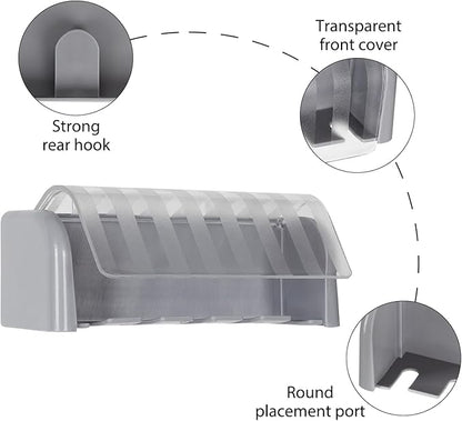 LUEXBOX 5 Slots Wall Mount Toothbrush Holder