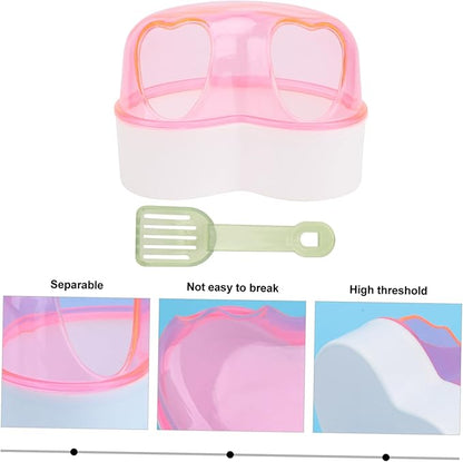Mipcase Heart Shape Hamster Bathtub Small Pet Bathing Basin Chinchilla Dust Bath Pet Accessory for Hamster Bear