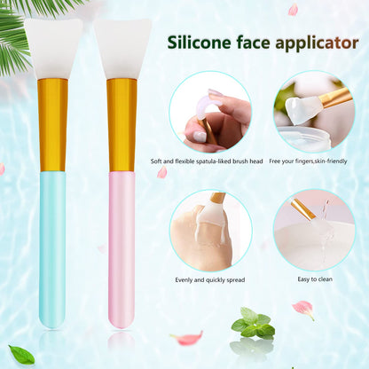 5PCS Silicone Scrubber Set, Lip & Face Cleansing Brush and 2PCS Exfoliating Face Brush for Men & Women