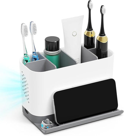 Toothbrush Holders for Bathrooms, Adjustable 6 Slots Electric Toothbrush and