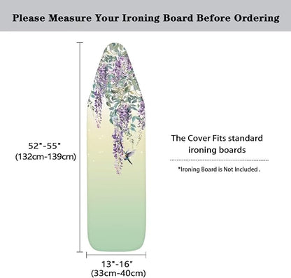Hummingbird Lavender Ironing Board Cover Heat Reflective Anti-dust, Soft Fabric