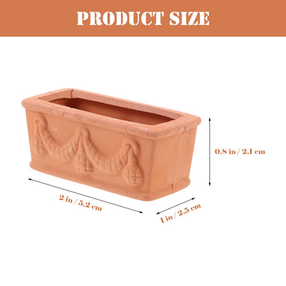 HANABASS Red Pottery Basin Ceramic Planter for Succulent Plants Small Desktop Flower Pot for Home Office Study Room Decoration