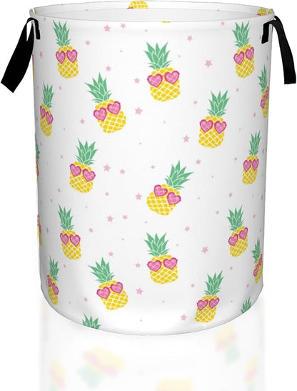 Cute Pineapples Laundry Basket, Waterproof Pineapple Laundry Hamper,